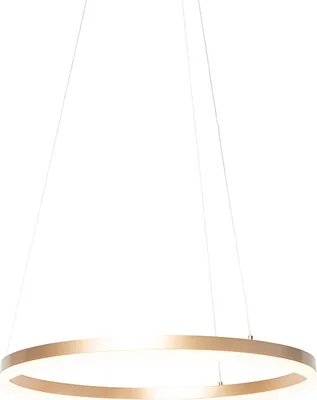 Produktbild von Design Hängelampe Gold 60 cm inkl LED 3 Stufen Dimmbar Anello