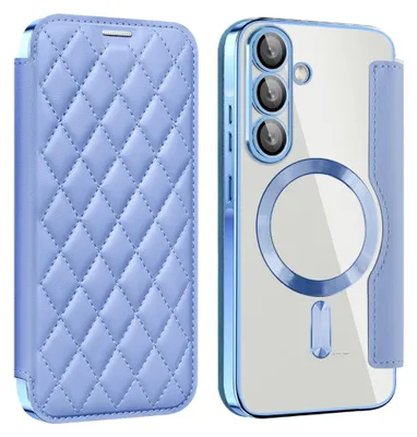 Obrázek produktu pro Pouzdro na mobil MagSafe pro Samsung Galaxy A57 / A37 5G s RFID ochranou, vzor Rhombus H – modré