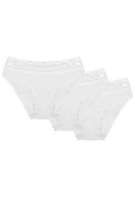 Produktbild von Wolbar damen mini-slip 3-er pack spitze klassisch elegant sinnlich wb158 , weiß, s
