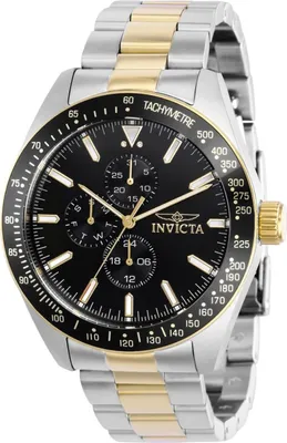 Immagine prodotto di Invicta Aviator 38969 Orologio da uomo - Movimento al quarzo - Acciaio inossidabile con quadrante nero - 45 mm