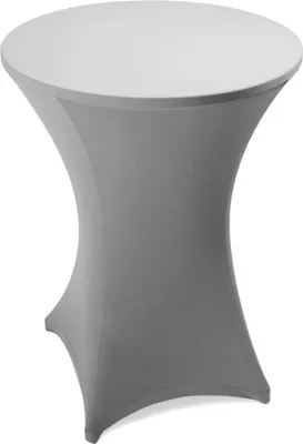 Produktbild von Stehtischhusse Stretch Stehtisch Ø 60 cm Tisch Husse Bistrotisch Hellgrau