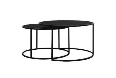Produktbild von Light & Living - Couchtisch DUARTE - Ø75x44cm - Schwarz - 2er-Set