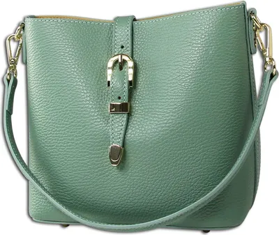 Produktbild von Toscanto Damen Schultertasche Leder Tasche salbeigrün OTT839SL1