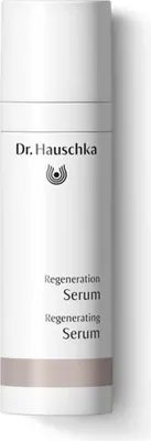 A white bottle of Dr. Hauschka Regenerating Serum.