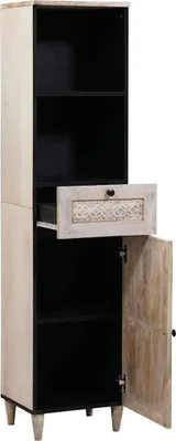 Obrázok produktu pre vidaXL Kúpeľňová skrinka s policou Biela 38 x 33 x 160 cm Materiál na báze dreva