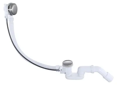 Image de OTITEC - Vidage baignoire avec trop-plein - Bonde chrome - Flexible