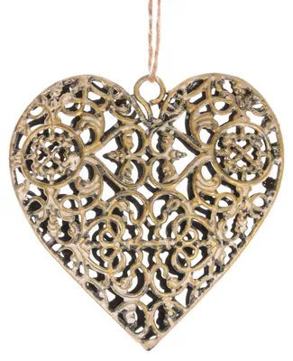 Productafbeelding van Kerstversieringen Autronic Metalen hart-hangend-koperkleur (UM0904 COP)