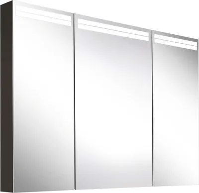 Image de Schneider ARANGA TW Armoire de toilette avec éclairage, 3 portes, 995x120x700mm, bandeaux lumineux en haut, 160.501.01.41