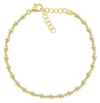 Immagine prodotto di BRC111Y Bracciale scintillante con zirconi placcati oro