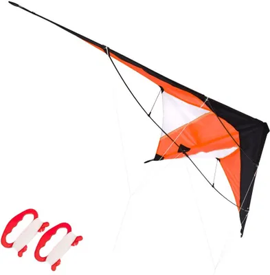 Produktbild von Free & Easy Akrobatischer Lenkdrachen Flugdrachen mit zwei Leinen Zweileiner groß stark 120 x 50 cm