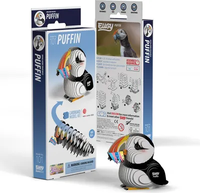 Produktbild von Eugy 3D Puzzle - Papageientaucher umweltfreundliches Kartonspielzeug