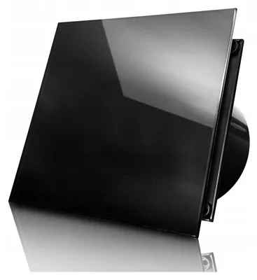Produktbild von Dospel | Badlüfter - Abluftventilator - Ventilator Ø 100 mm - Schwarz Glas - Energiesparend - Geräuscharm - Hochwertig