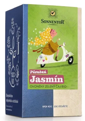 Zdjęcie produktu dla Čaj zelený Sonnentor Půvabná jasmín, 18x1,5 g