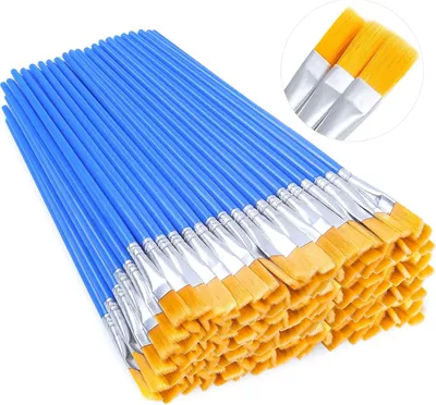 Immagine prodotto di Set di colori acrilici, 100 pennelli per acquerelli di piccole dimensioni, con setole in nylon, ideali per artisti, adatti per acrilici, oli e acquerelli