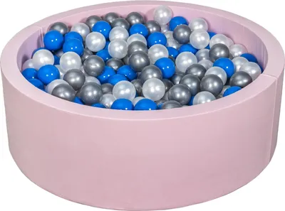 Obrázok produktu pre Guľôčkové ihrisko + 450 guľôčok perleťová ružová, modrá, strieborná