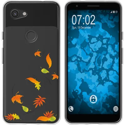 Produktbild von PhoneNatic Case kompatibel mit Google Pixel 3a XL Silikon-Hülle Herbst Blätter/Leaves M1
