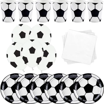 Produktbild von FUSSBALL-Set: Teller, Tassen, Luftballons