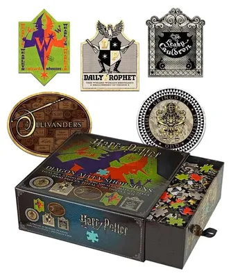 Image de Puzzle Noble Collection - Harry Potter - Znaki Sklepów z Ulicy Pokątnej, 200 elementów