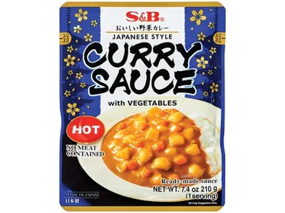 Produktbild von S&B Japanisches Curry Sauce mit Gemüse 210g SCHARF | Japanese Style Curry Sauce HOT