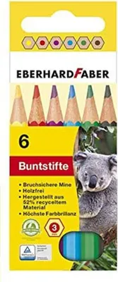 Immagine prodotto di EBERHARD FABER 514906 Hexagonal-Buntstift kurz 6er Kartonetui