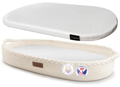 Image de Matelas de change en mousse avec housse imperméable, comprenant un panier à couches, pour bébés
