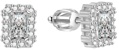 Produktbild von Glittery silver earrings AGUP1523S
