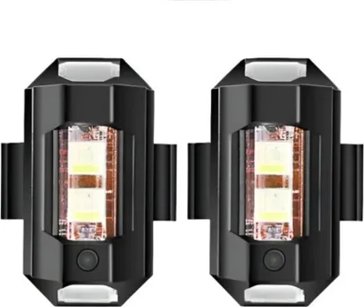 Produktbild von 7 barevných LED stroboskopů pro dron, motorku, auto - USB nabíjení protikolizních LED stroboskopů - STROBIES