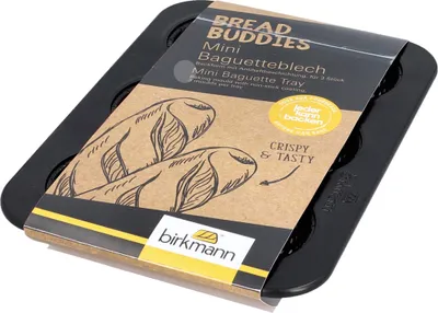 Obrázek produktu pro Birkmann Forma na mini bagety, forma na bagety, forma na chléb, ocel, 25,5 x 18,5 cm, 331037