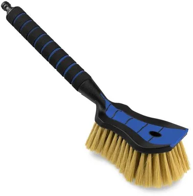 Image de Brosse pour voiture à poils souples | Longueur : 44 cm | Bleu | Poignée ergonomique | Raccord pour l'eau