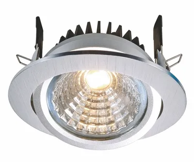 Immagine prodotto di Kapego COB downlight orientabile, 12W, bianco neutro 4000K, alluminio spazzolato, 350mA