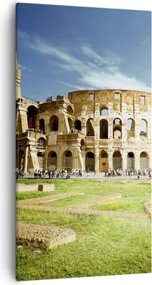 Produktbild von Bild auf Leinwand - Leinwandbild - Archäologie Architektur Italien Kolosseum - 55x100cm - Wand Bild - Wanddeko - Leinwanddruck - Bilder - Kunstdruck - Leinwand bilder - Wandkunst - PA55x100-2685