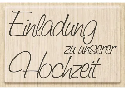 Produktbild von Heyda 211800002 Stempel Hochzeit "Einladung zu unserer Hochzeit"