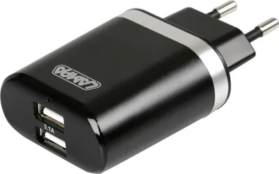 Zdjęcie produktu dla Ładowarka sieciowa z 2 portami USB - Szybkie ładowanie - 3100 mA - 100/230 V