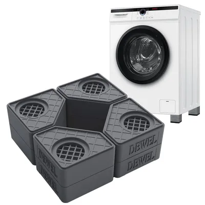 Stellfüße-Set 4-tlg. für Waschmaschine, 4,4/7,8 cm, grau