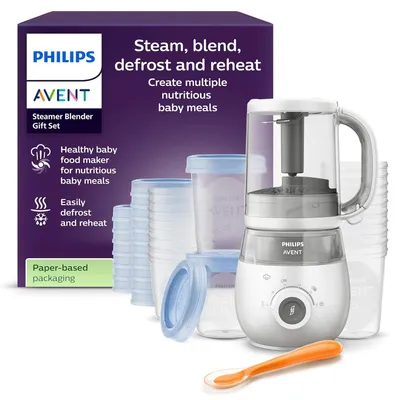 Zdjęcie produktu dla Philips AVENT SCF883/20 Parowar i blender — zestaw prezentowy, 1 l, Biały, 0,7 m, 400 W, 220 – 240, 50-60 Hz