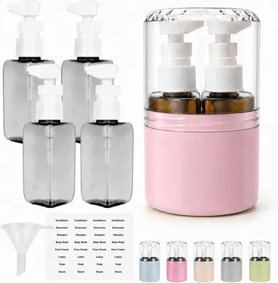 Produktbild von Reisdispenser 4-in-1 Set, 4 x 50 ml, auslaufsicher, für Handgepäck