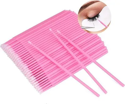 Produktbild von Famanu Microborsten für Wimpernlifting und präzise Anwendung - 100 Stück, rosa