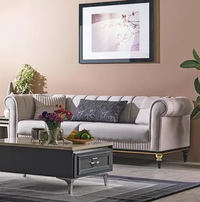 Zdjęcie produktu dla Trzyosobowa wygodna sofa kanapa meble tapicerowane salon sofy kanapy