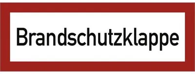 Produktbild von Dreifke® Schild Brandschutzklappe, Kunststoff, 297x105 mm