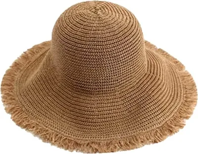 Zdjęcie produktu dla Kapelusz plażowy damski - moda w stylu boho - modna czapka na lato - elegancka ochrona przeciwsłoneczna