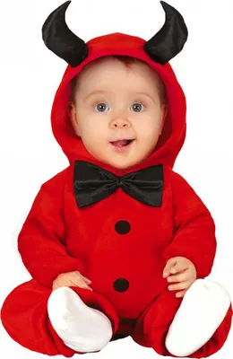 Produktbild von Little Mr Diabolo Kleinkinder Kostüm Jumpsuit für Halloween und Karneval Größe: 12-18 Monate