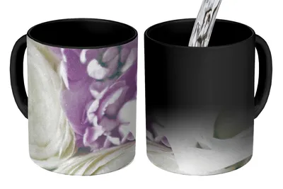 Obrázok produktu pre MuchoWow® Magický pohár Kvety - Ruže - Príroda 350 ml Pohár na zmenu farby Darček Nápad na darček - Foto hrnček