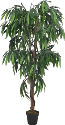 Immagine prodotto di vidaXL Albero di mango artificiale 300 foglie 80 cm Verde