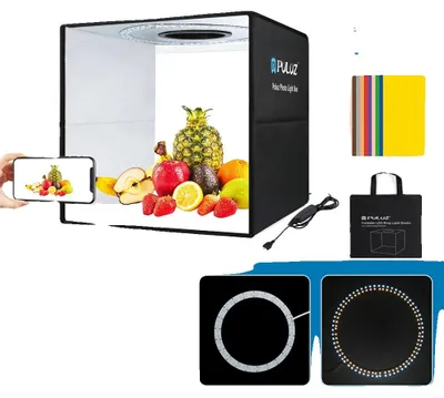 Produktbild von Fotografie Lichtbox, einstellbare Helligkeit, tragbares Design, 40cm schwarze Version