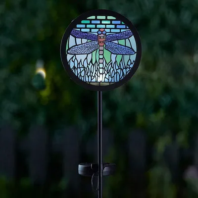 Produktbild von Solar-Tiffany-Steckerleuchte Libelle