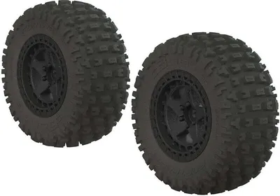 Produktbild von Arrma AR550042 Fortress SC Reifensatz geklebt Schwarz (2)