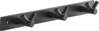 Produktbild von SOTECH Blackline CORA V Hakenleiste 257 mm mit 3 Haken schwarz pulverbeschichtet