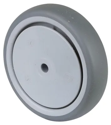 Produktbild von BS Rollen Gummirad A85.105 Kunststoff Radkörper thermoplastischer Gummi grau Kugellager 100 mm 90 kg