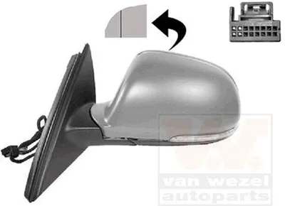 Immagine prodotto di VAN WEZEL 7636807 Specchietto retrovisore esterno sinistro per SKODA SUPERB station wagon (3T5) Asferico Riscaldato Primerizzato