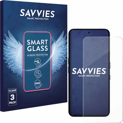 Produktbild von 3x Savvies Schutzglas Folie für Nothing Phone (3) 9H Panzer Schutzfolie Glas Displayschutz klar transparent